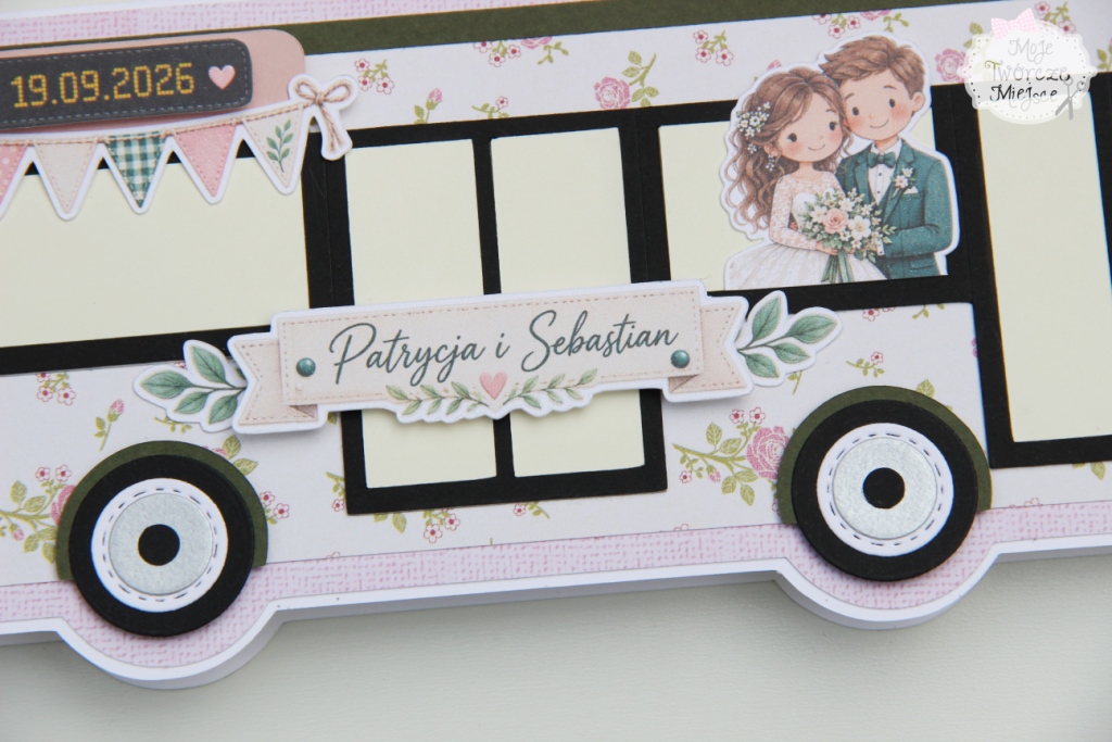 kartka ślubna w kształcie autobusu - obrazek 11